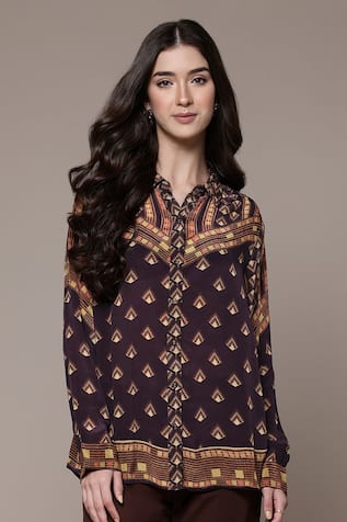 Ritu Kumar Geometric Print Full Sleeve Shirt 