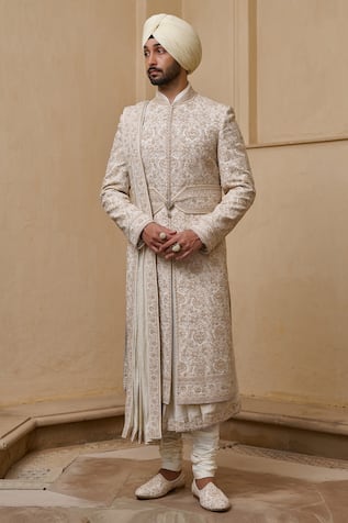 Tarun Tahiliani Dori Embroidered Sherwani Kurta Set  