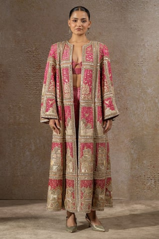 Tarun Tahiliani Pichwai Embellished Jacket Trouser Set 