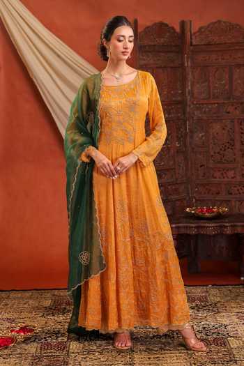 Farha Syed Embroidered Anarkali Pant Set 