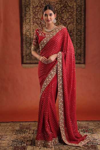 Farha Syed Embroidered Saree With Blouse 