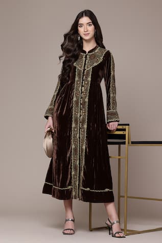 Ritu Kumar Vernia Velvet A-Line Dress 