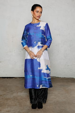 Saksham & Neharicka Zima Printed & Embroidered Kurta 