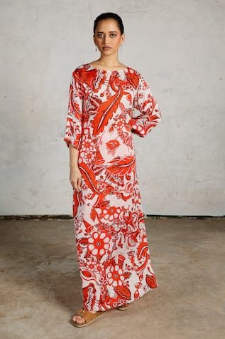 Saksham & Neharicka Lara Printed Kaftan 