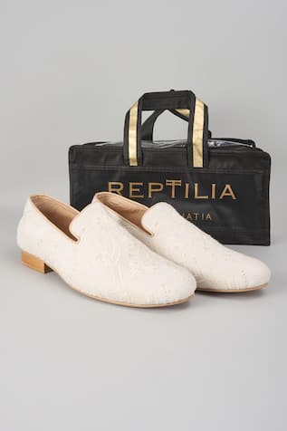 SALIL BHATIA Raj Mahal Silk Thread Embellished Loafers 