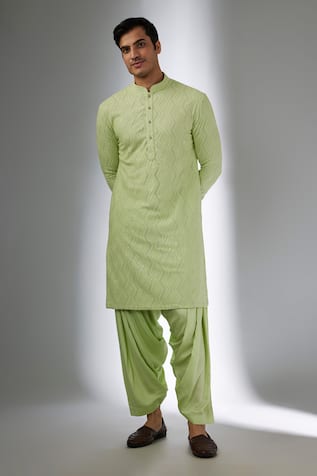 SALIL BHATIA Anmol Mahal Sequins Embellished Kurta Set 