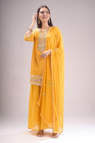 Samyukta Singhania Printed Kurta Sharara Set 