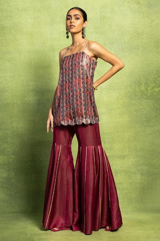 Vedika M Sequin Embroidered Kurta & Sharara Set 