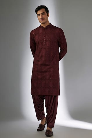 SALIL BHATIA Modal Satin Cowl Salwar Pant 