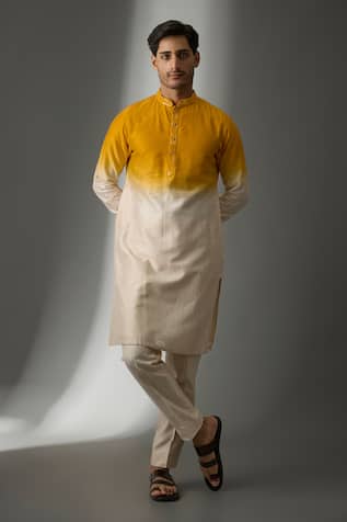 SALIL BHATIA Neer Mahal Ombre Zari Work Kurta Set 