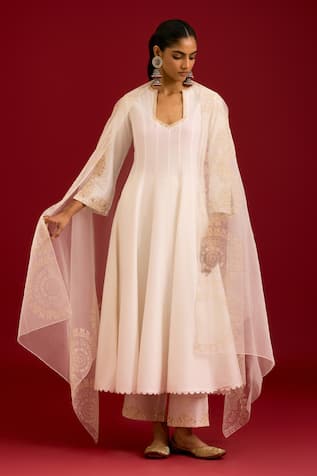 Devnaagri Sequin Embroidered Anarkali Set 