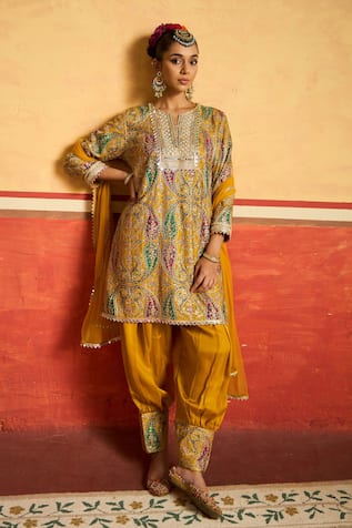 Tasuvure Indes Elizey Gara Embroidered Kurta Salwar Set 