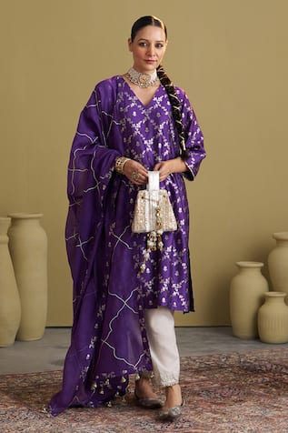Vaaya Banarasi Straight Kurta Set 