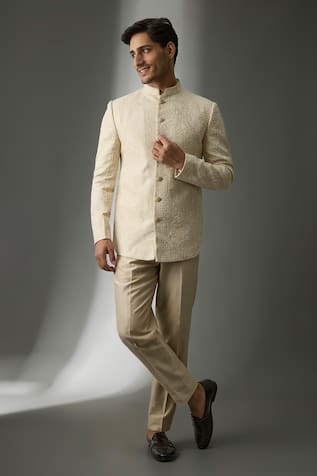 SALIL BHATIA Shaan Mahal Embroidered Bandhgala Set 