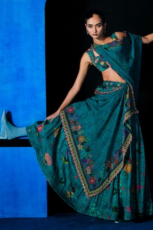 The Whole Nine Yards Temptation Printed Lehenga Set 