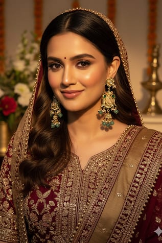 Pastel Kundan Embellished Earrings 