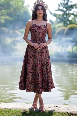 Safaa La Fleur Sauvage Floral Pattern Dress 