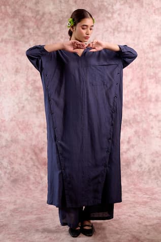 Doodlage Bemberg Linen Collared Tunic 