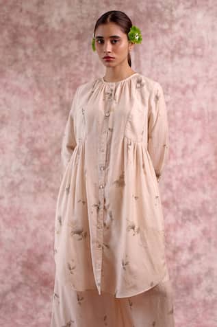 Doodlage Gathered Front Button Tunic 