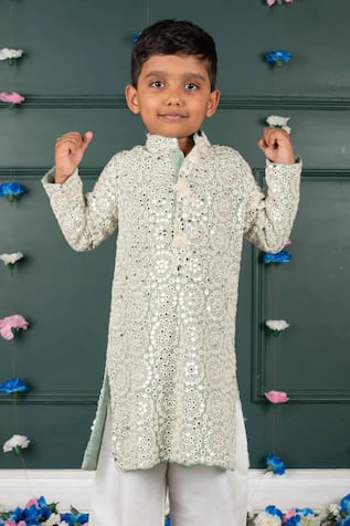 Shruti Jalan Embroidered Mirror Work Kurta & Salwar Set 