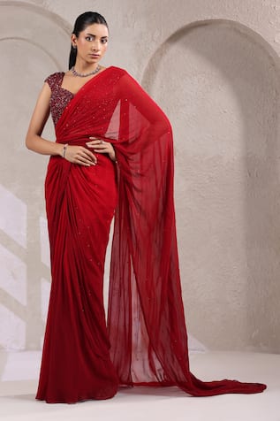 K-Anshika Ombre Pre-Draped Saree With Blouse 