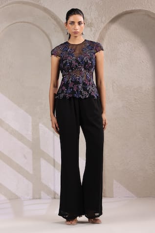 K-Anshika Embroidered Top With Pant 