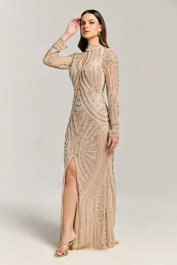 Bling Empire Cutout & Embellished Mermaid Dress 