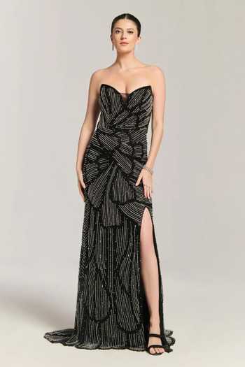 Bling Empire Flower Embellished Gown 