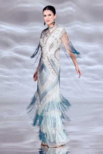 Bling Empire Ombre Necklace Gown 
