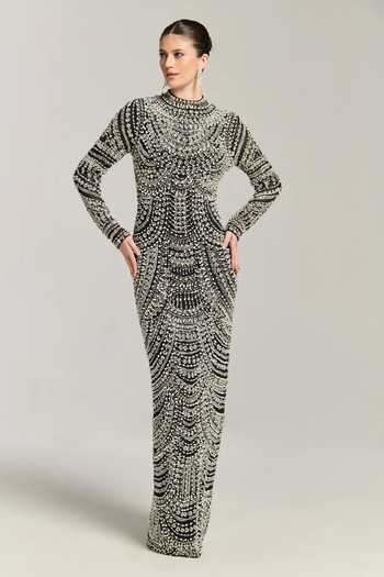 Bling Empire Platinum Embellished Gown 