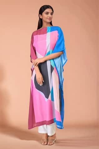 Naintara Bajaj Enchantress Silk Crepe Print Kaftan 