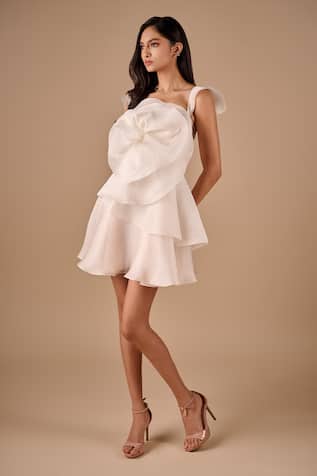 Shriya Som Rose Ruffle Dress 