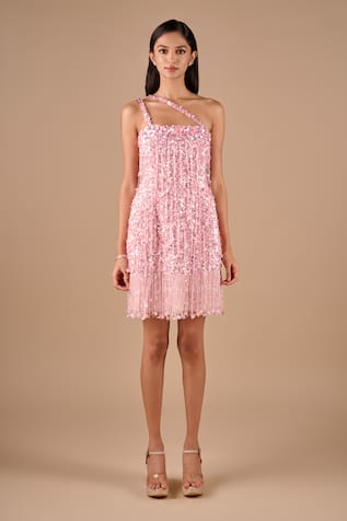 Shriya Som Crystal Fringe Dress 