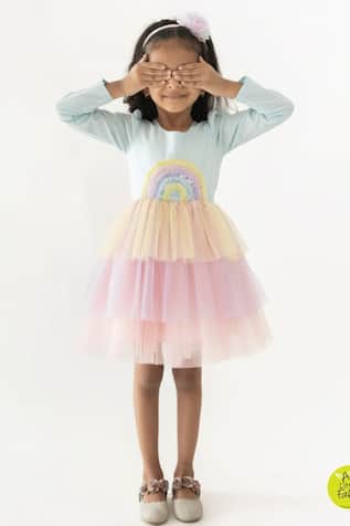 A Little Fable Rainbow Sequin Dress 