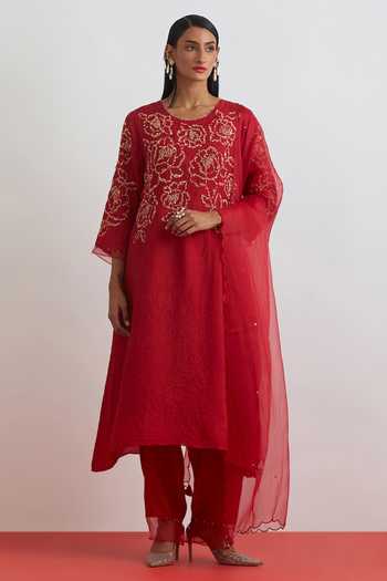One Not Two Scalloped Edges Sequins Cheenta Dupatta 