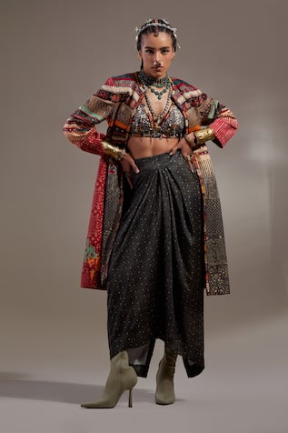 Aseem Kapoor Dariya Jacket & Draped Skirt Set 