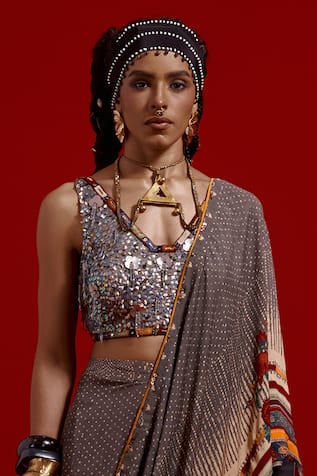 Aseem Kapoor Haya Sleeveless Blouse 