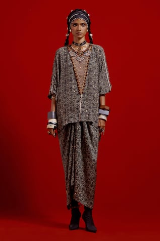 Aseem Kapoor Kuru Trapeze Kurta & Skirt Set 