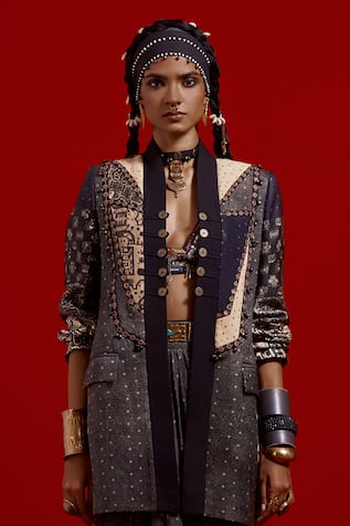 Open Dhana Printed Jacket 