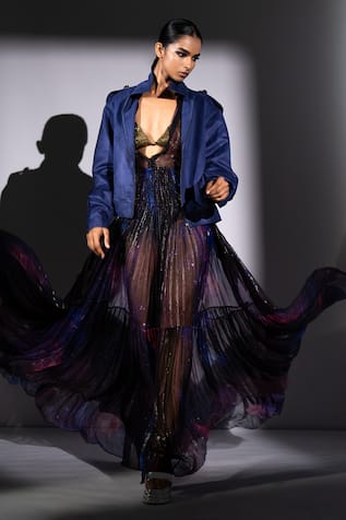 Nikita Mhaisalkar Faux Suede Bomber Jacket 