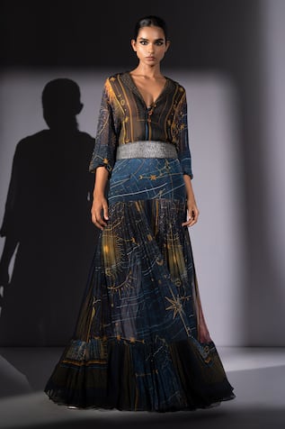 Nikita Mhaisalkar Galaxy Placement Print Blouse 