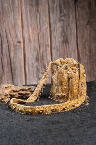 Nayaab By Sonia Water Crystal Embellished Potli 