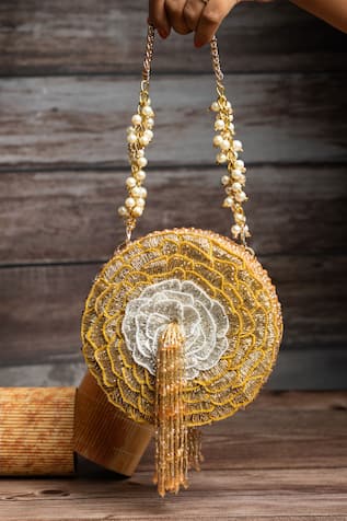 Nayaab By Sonia Majestic Sphere Luxe Box Clutch 