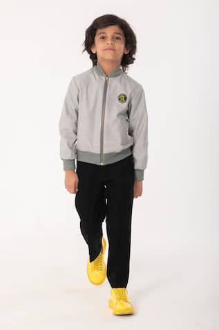 Partykles Patterned Bomber Jacket With Logo Detail 