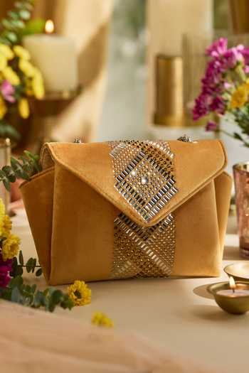 ETCETERA Origami Velvet Party Clutch 