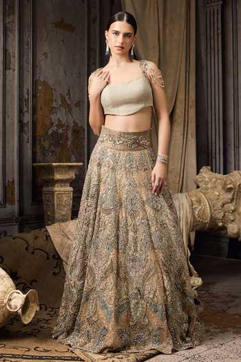 Rocky Star Hand Embroidered Sequin Lehenga Set 