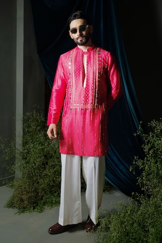 Runit Gupta Hand Embroidered Kurta Set 
