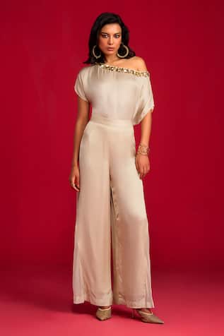 Megha Pitti Sequin Hand Embroidered Top & Pant Set 