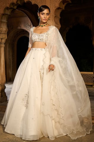 Zoon Aari Hand Embroidered Lehenga Set 