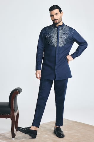 Project Bandi X AZA Alpha Cutdana Hand Embroidered Short Kurta 